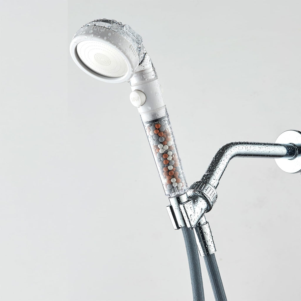 Filtered Shower Head with Handheld - High Pressure ShowerHead with Filters for Hard Water - Reduces Dry Itchy Skin, Easy Instal, 4 Modes, Water Saving, Durable, Detachable anti blocking