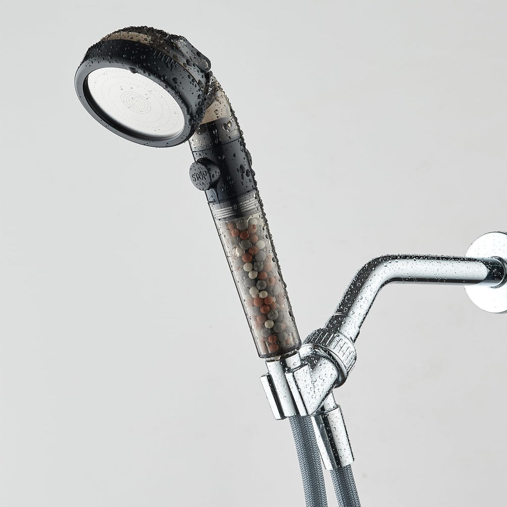 Filtered Shower Head with Handheld - High Pressure ShowerHead with Filters for Hard Water - Reduces Dry Itchy Skin, Easy Instal, 4 Modes, Water Saving, Durable, Detachable anti blocking