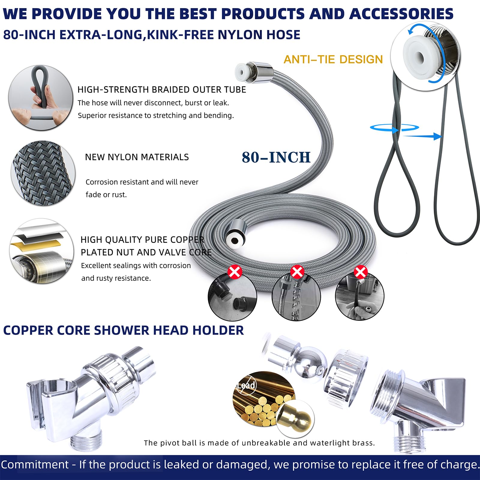 Filtered Shower Head with Handheld - High Pressure ShowerHead with Filters for Hard Water - Reduces Dry Itchy Skin, Easy Instal, 4 Modes, Water Saving, Durable, Detachable anti blocking